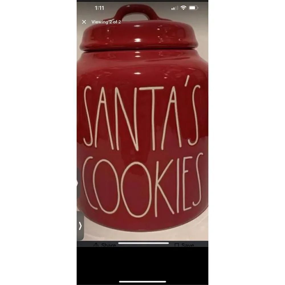 Rae Dunn Santa Cookies